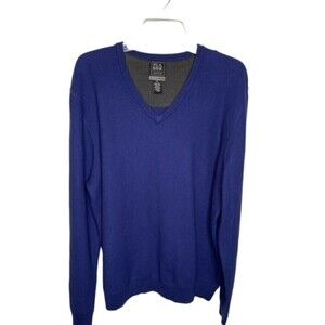 Joseph A Bank Traveler Mens V Neck Sweater Sz XXL Merino Wool/Poly